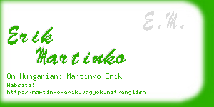 erik martinko business card